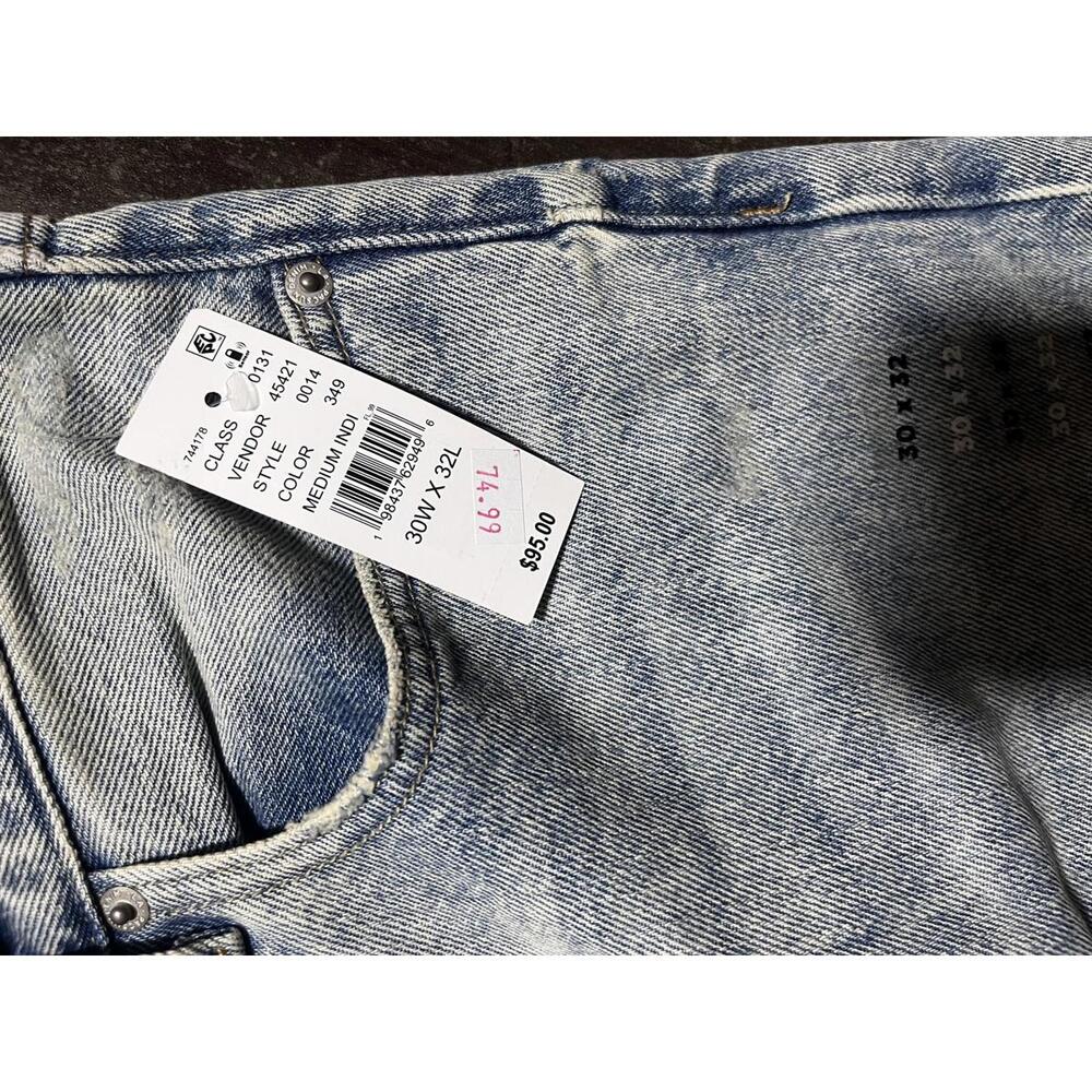 Field of Study PacSun Baggy Jeans Men’s 30x32 Light Wash Denim‎ NWT $95 - Picture 6 of 7